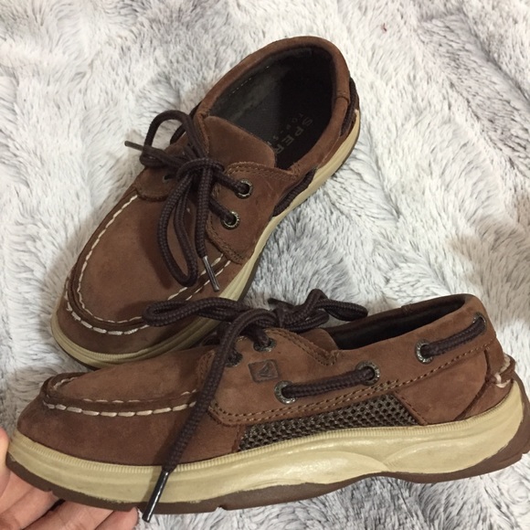Sperry Other - Sperry Top-Sider Leather Boat Shoes  Boys 12.5M